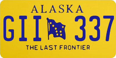 AK license plate GII337