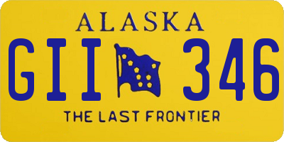 AK license plate GII346