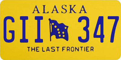 AK license plate GII347