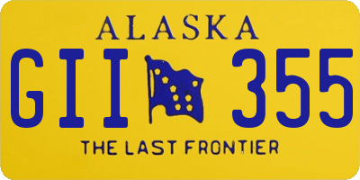 AK license plate GII355