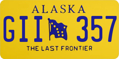 AK license plate GII357