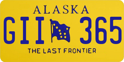 AK license plate GII365