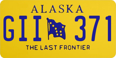 AK license plate GII371