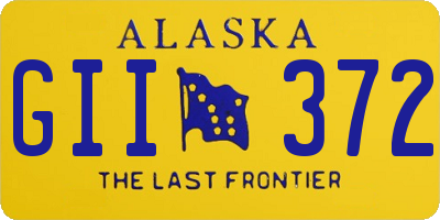 AK license plate GII372