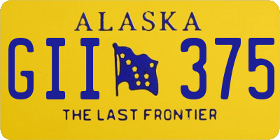AK license plate GII375