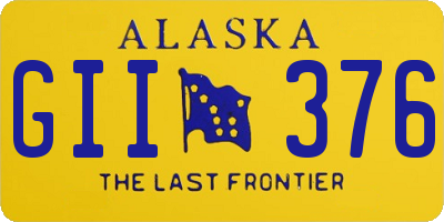 AK license plate GII376