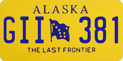 AK license plate GII381