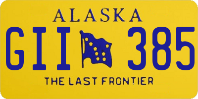 AK license plate GII385
