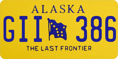 AK license plate GII386