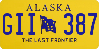 AK license plate GII387