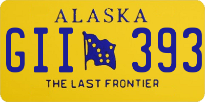 AK license plate GII393