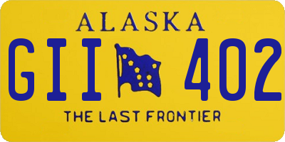 AK license plate GII402