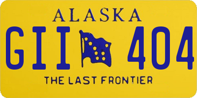 AK license plate GII404