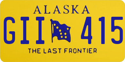 AK license plate GII415
