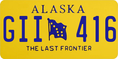 AK license plate GII416