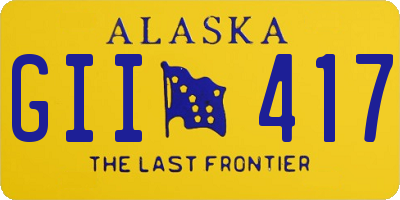 AK license plate GII417