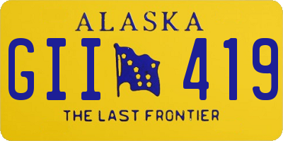 AK license plate GII419