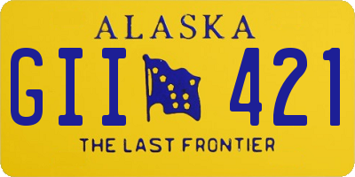 AK license plate GII421