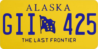 AK license plate GII425