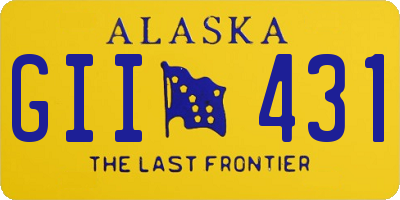 AK license plate GII431