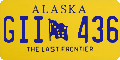AK license plate GII436