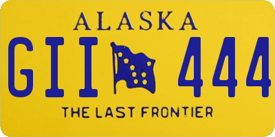 AK license plate GII444