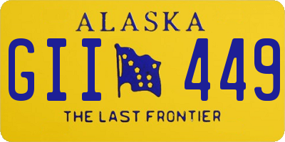 AK license plate GII449