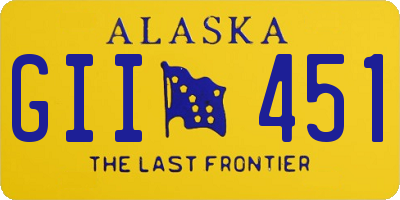 AK license plate GII451