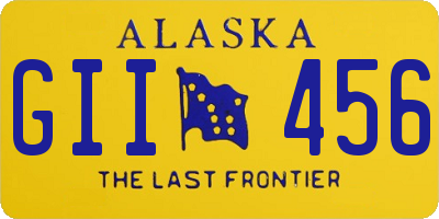 AK license plate GII456