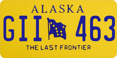 AK license plate GII463