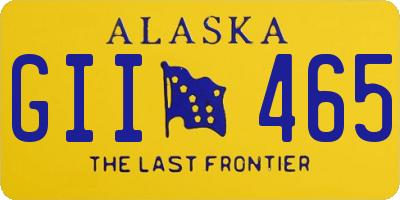 AK license plate GII465