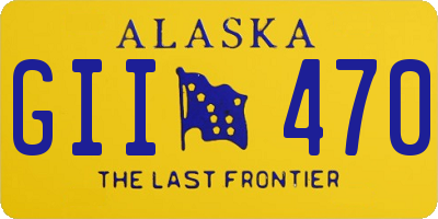 AK license plate GII470