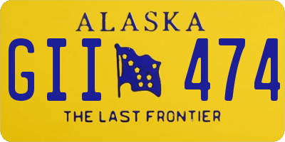 AK license plate GII474
