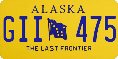 AK license plate GII475