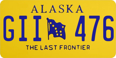 AK license plate GII476