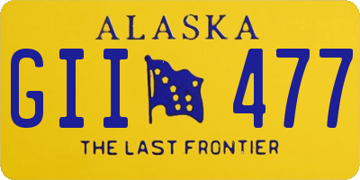 AK license plate GII477