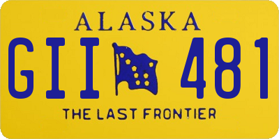 AK license plate GII481