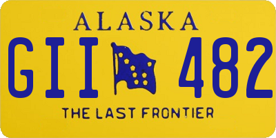 AK license plate GII482