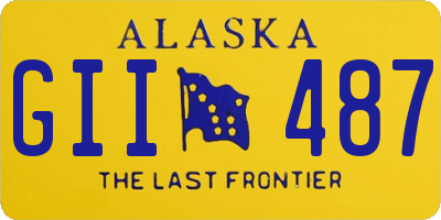 AK license plate GII487