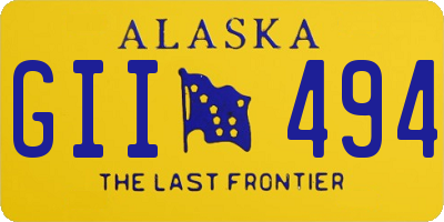 AK license plate GII494