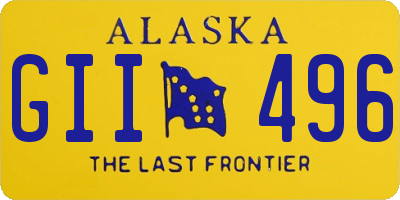AK license plate GII496