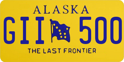 AK license plate GII500