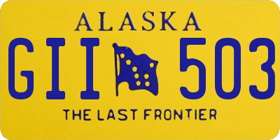 AK license plate GII503