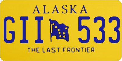 AK license plate GII533