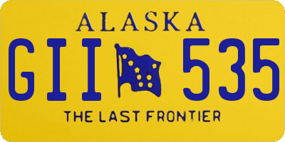AK license plate GII535