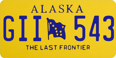 AK license plate GII543