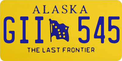 AK license plate GII545
