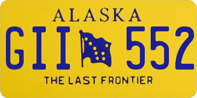 AK license plate GII552