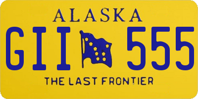 AK license plate GII555