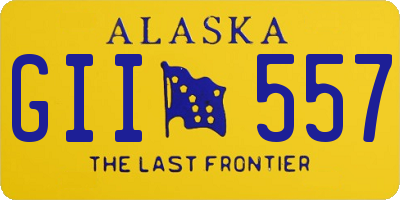 AK license plate GII557